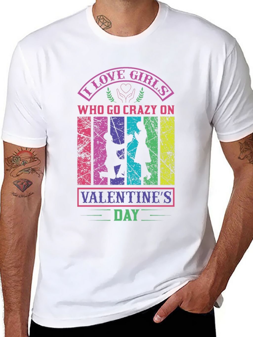 I Love Girls Valentines Day Graphic Tee