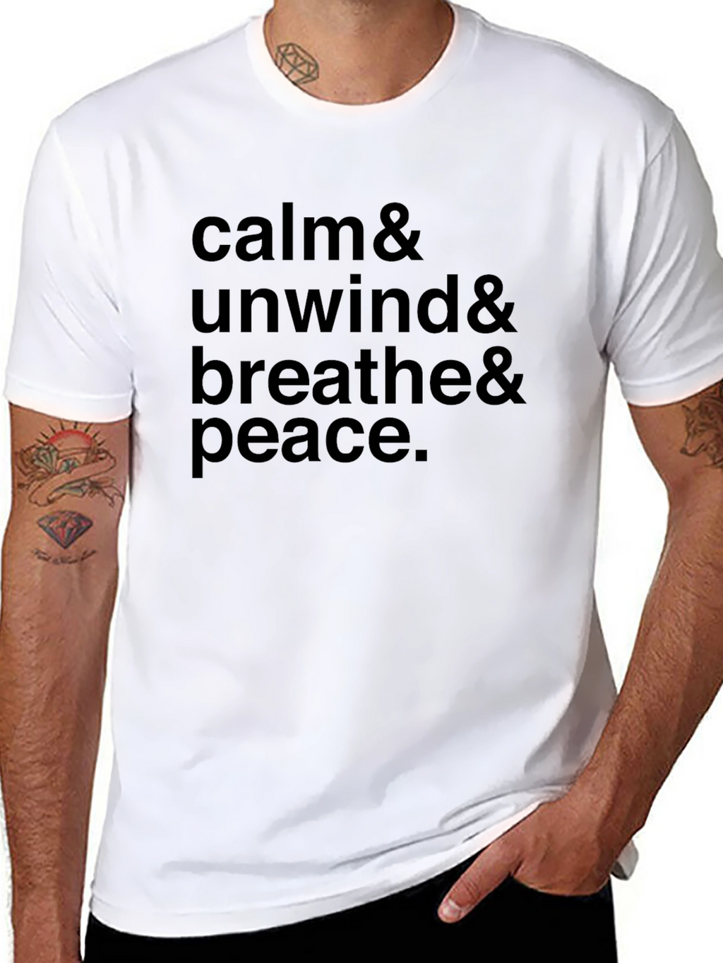Calm & Unwind Graphic Black T-Shirt