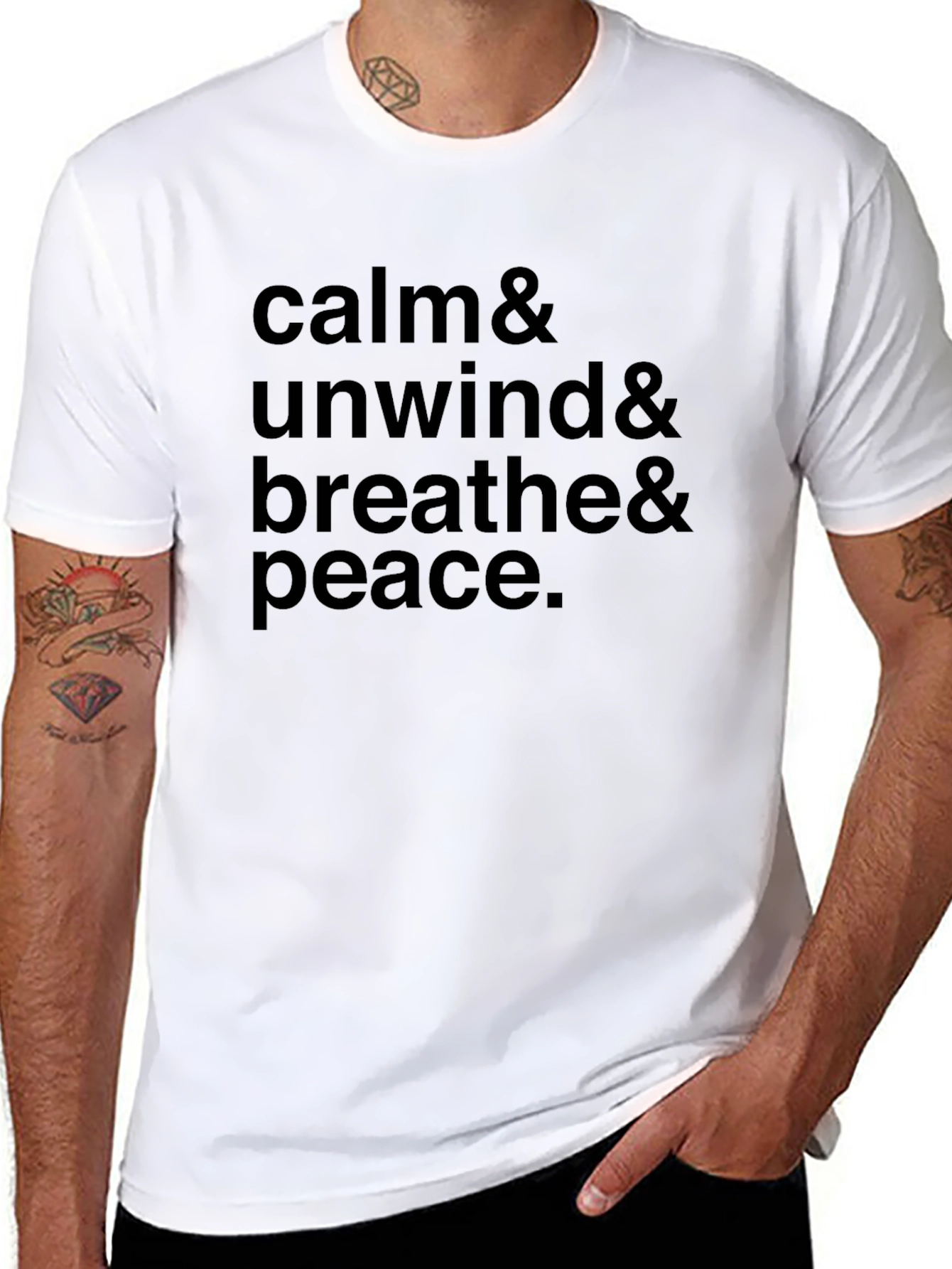Calm & Unwind Graphic Black T-Shirt