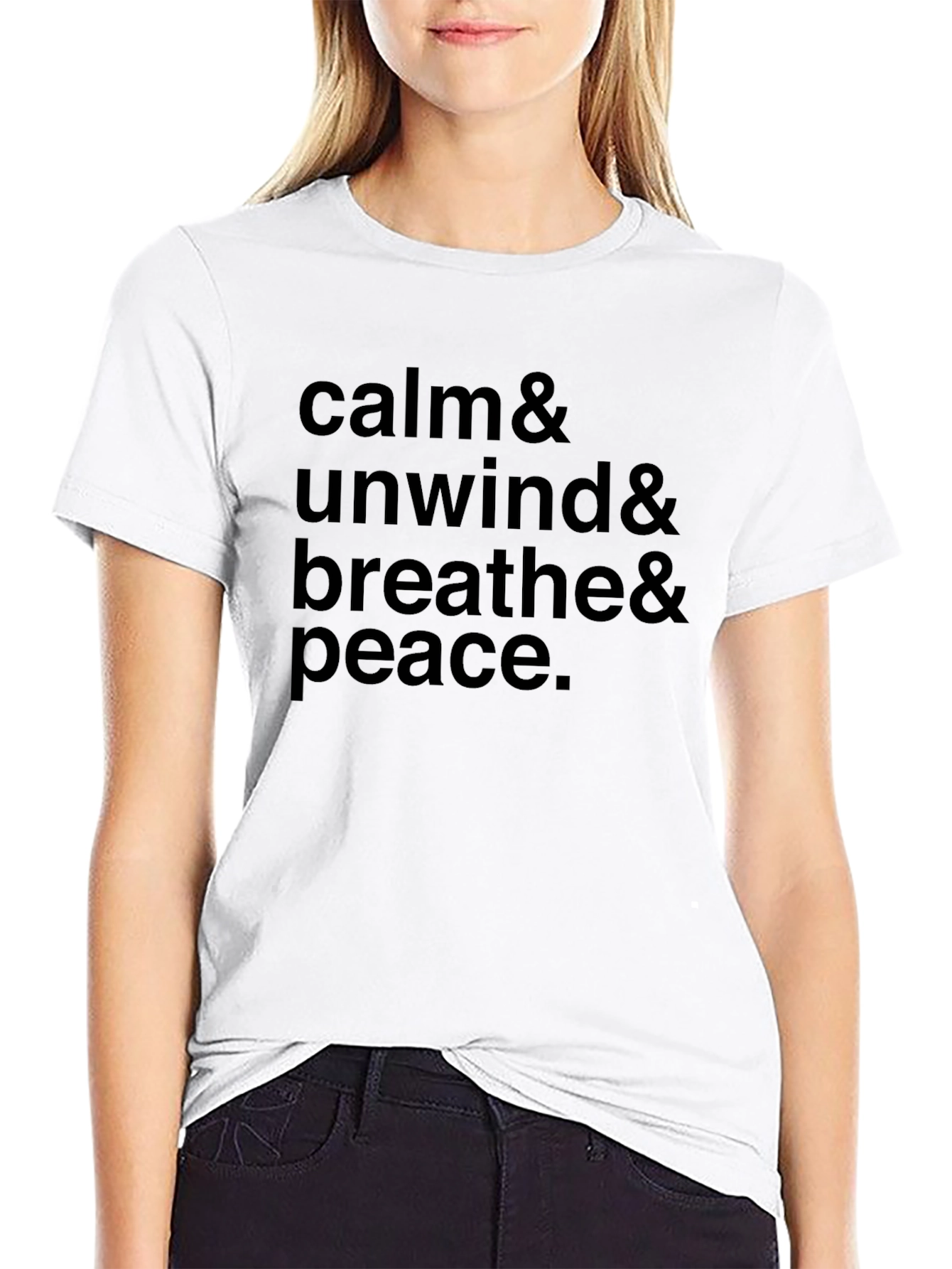 Calm & Unwind Graphic Black T-Shirt