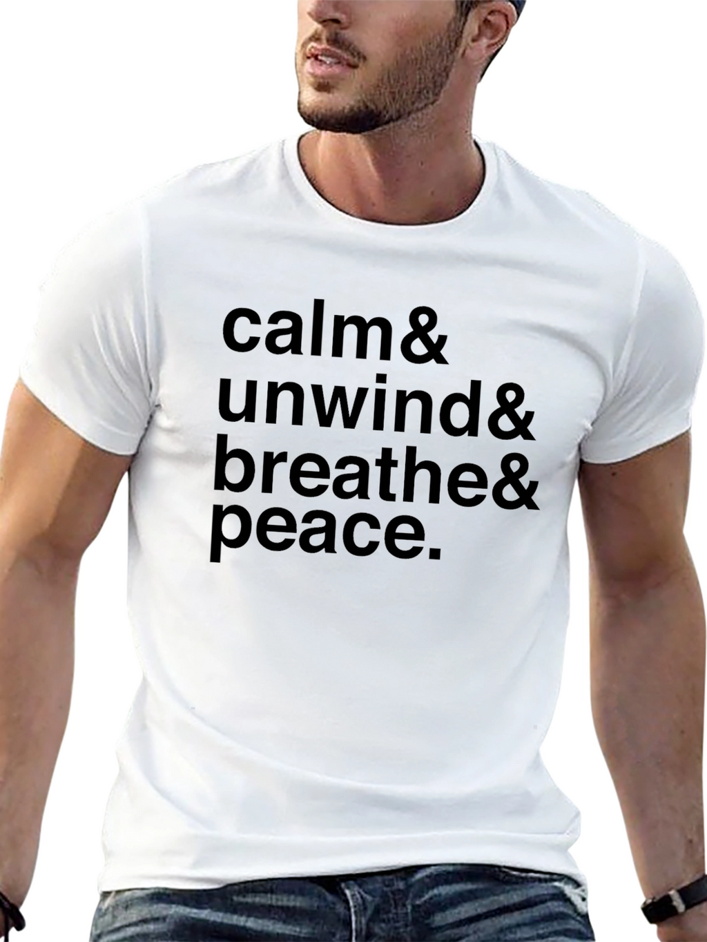 Calm & Unwind Graphic Black T-Shirt