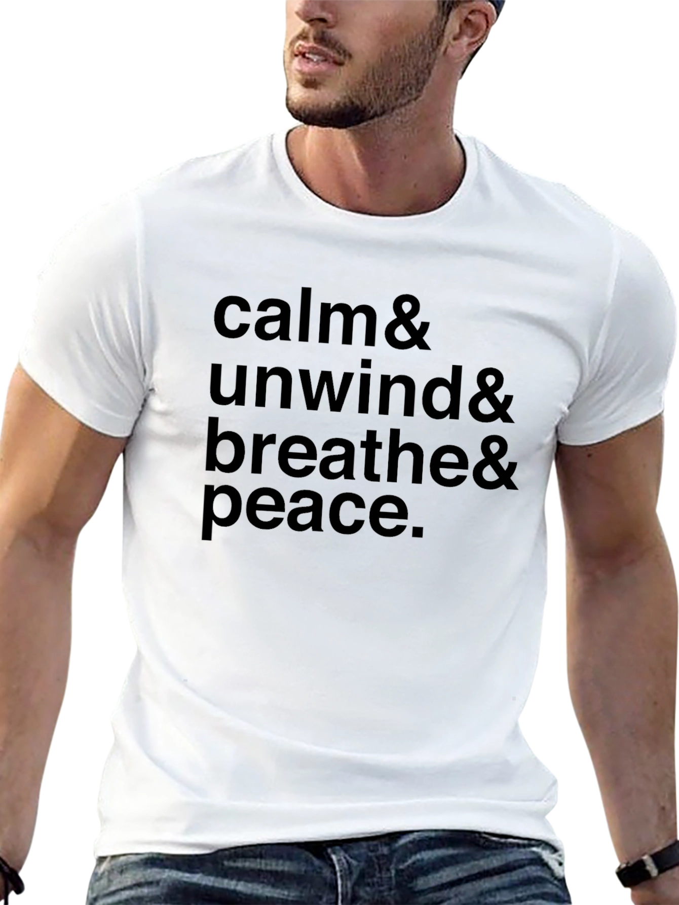 Calm & Unwind Graphic Black T-Shirt