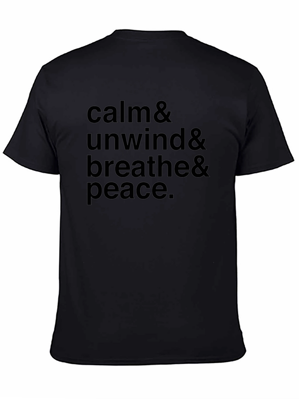 Calm & Unwind Graphic Black T-Shirt