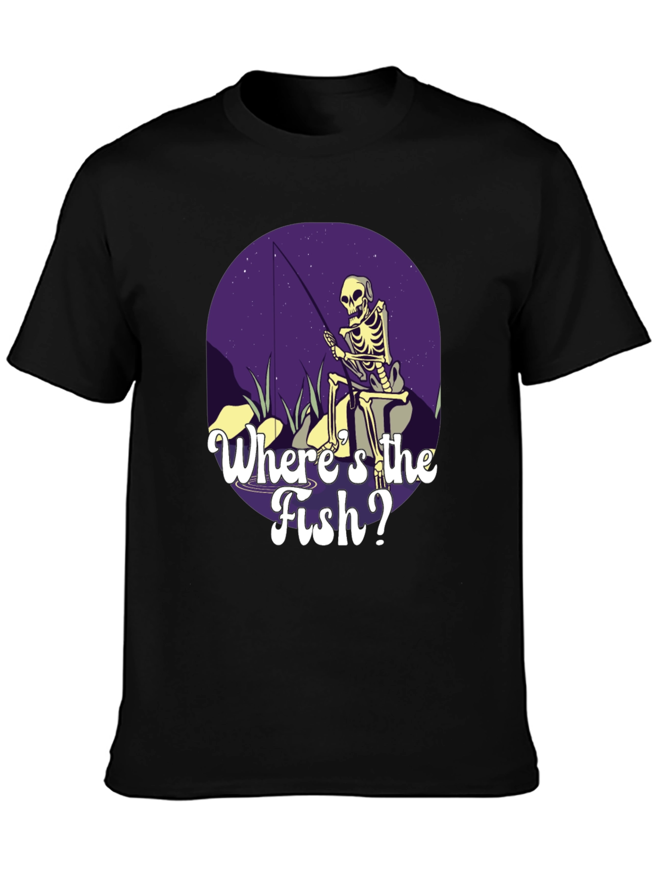 Skeleton Fishing T-Shirt - Wheres the Fish?