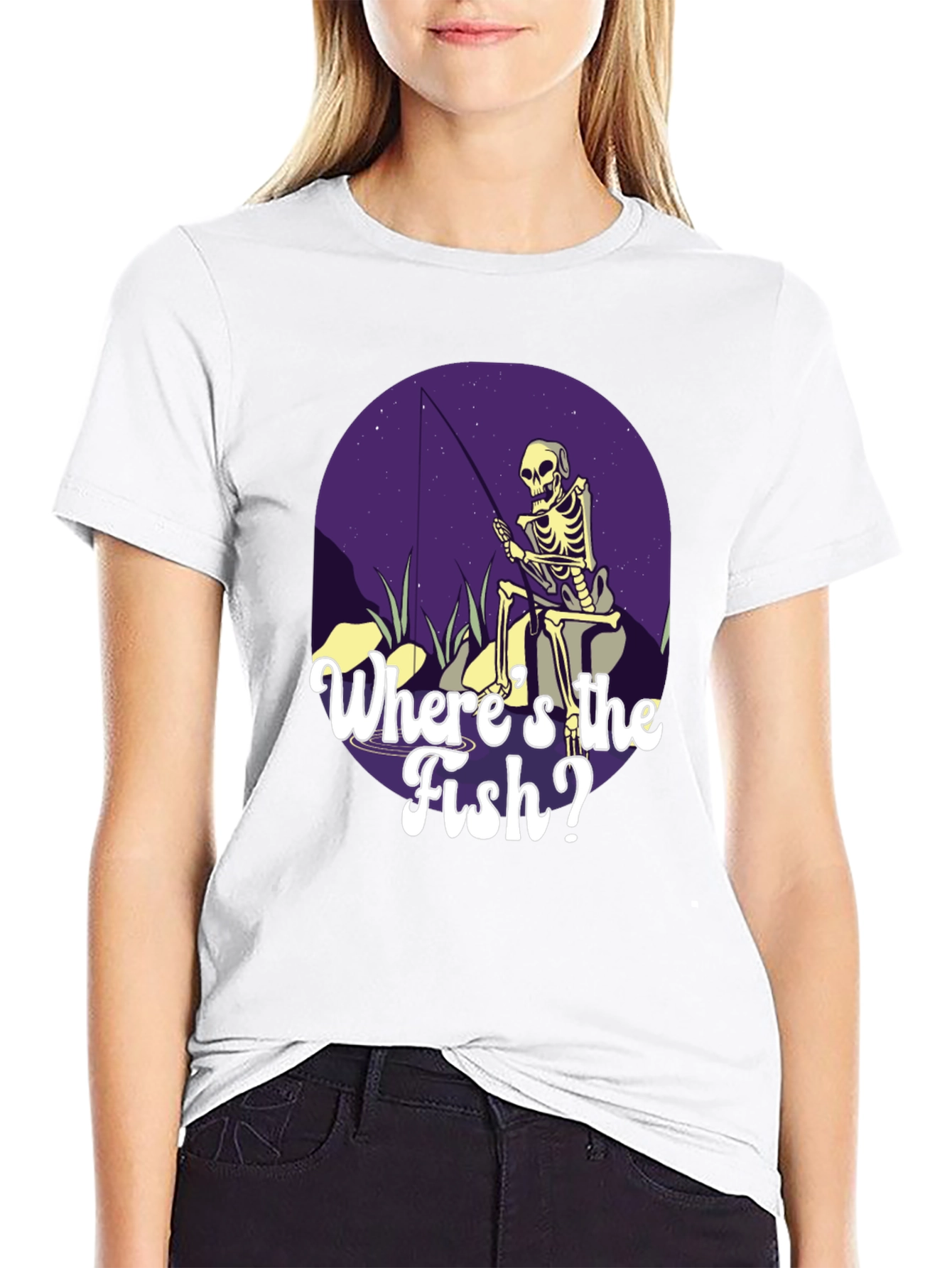 Skeleton Fishing T-Shirt - Wheres the Fish?