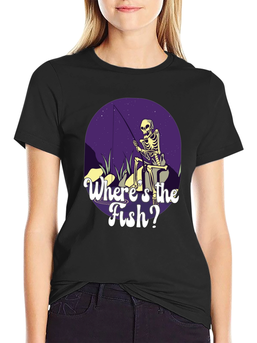 Skeleton Fishing T-Shirt - Wheres the Fish?