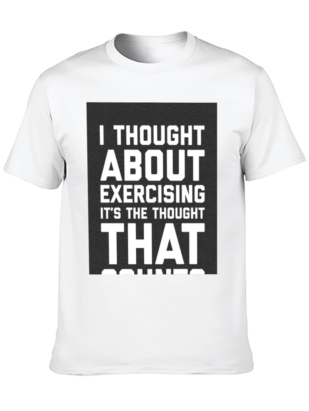 Exercising Thought T-Shirt Funny Gym Tee