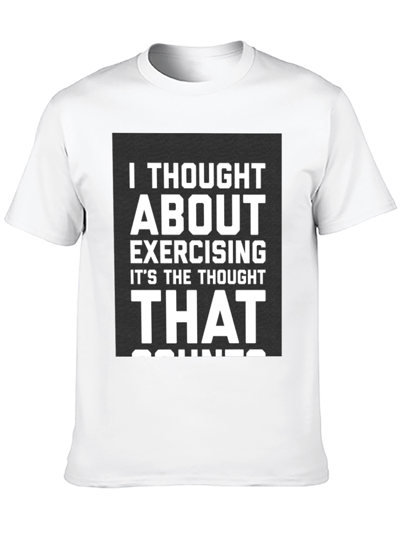 Exercising Thought T-Shirt Funny Gym Tee