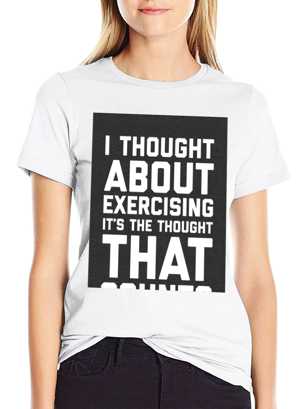 Exercising Thought T-Shirt Funny Gym Tee