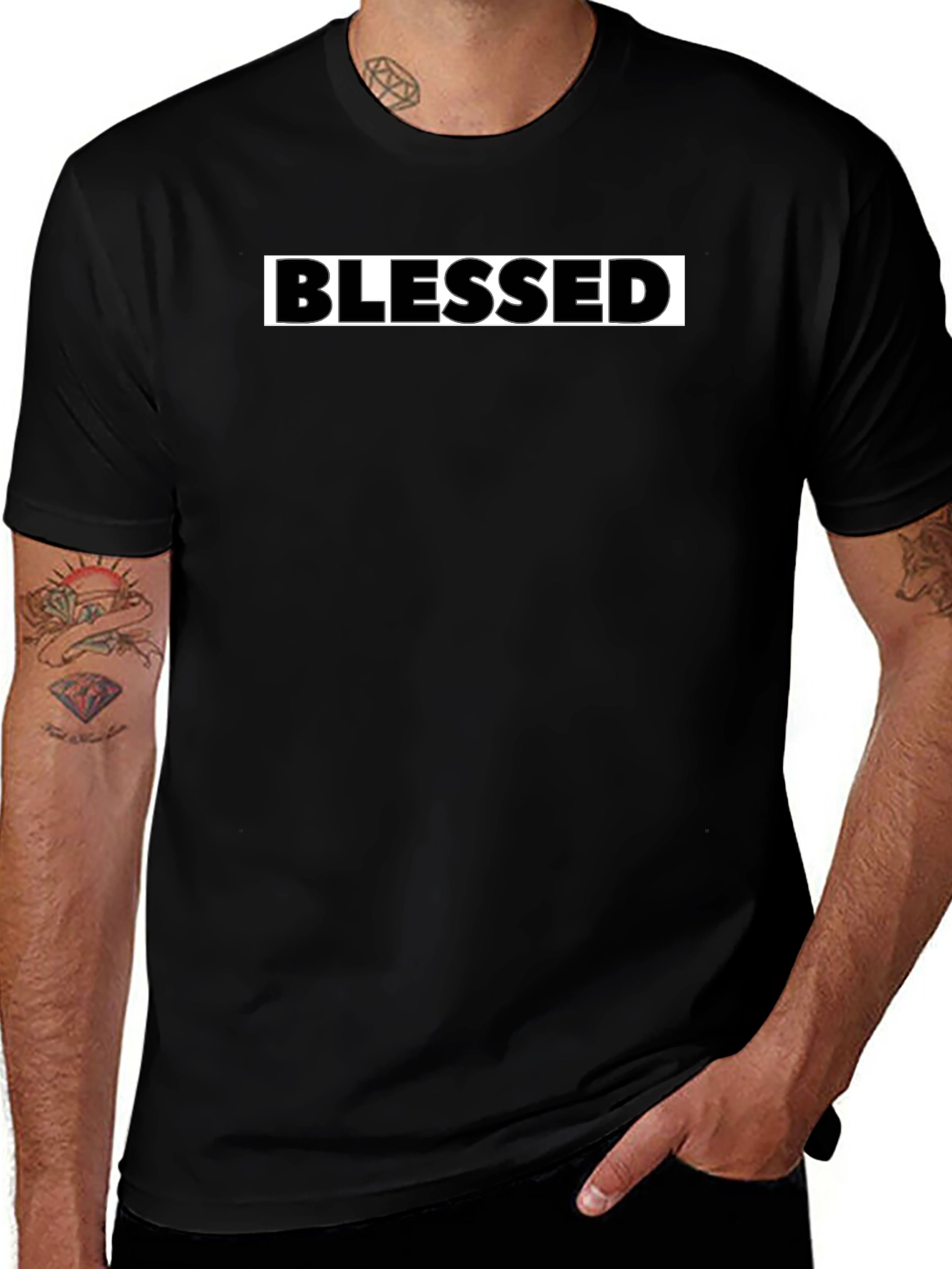 Blessed Black T-Shirt - Stylish Religious Apparel