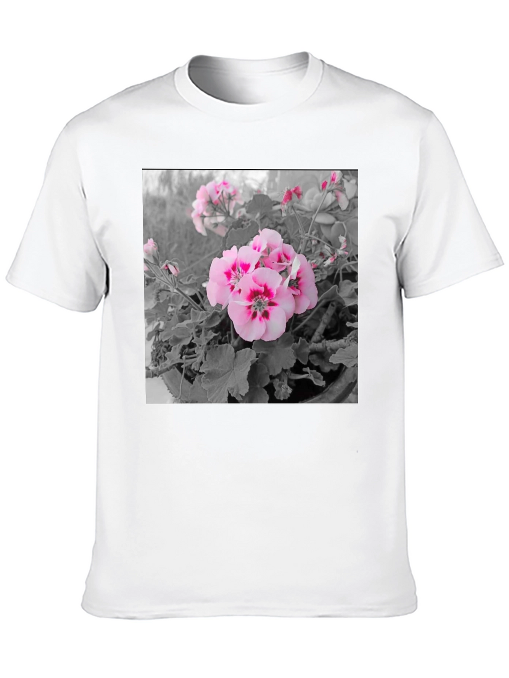 Floral Graphic Tee - Black Cotton Comfort