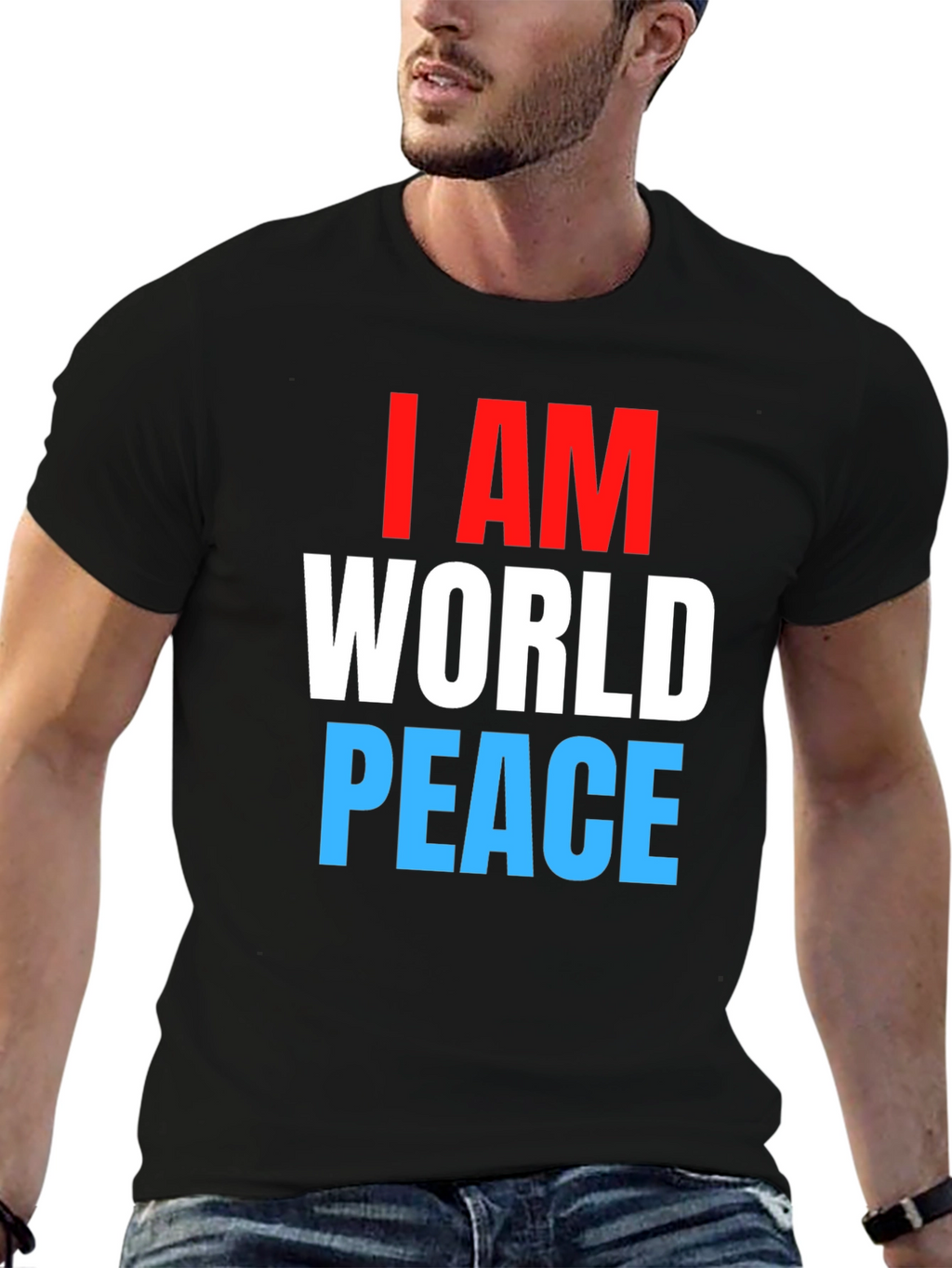 I AM World Peace Black T-Shirt