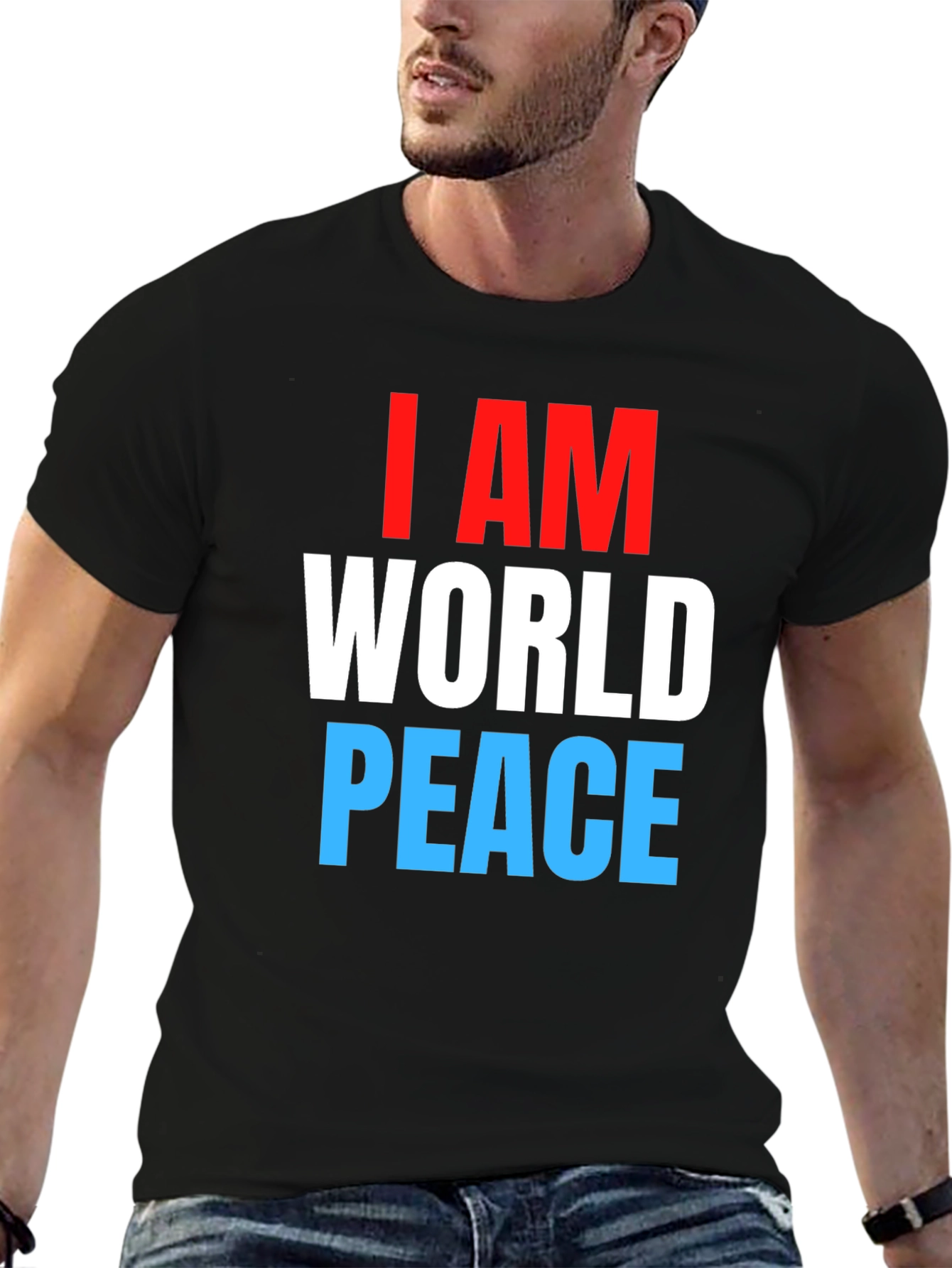 I AM World Peace Black T-Shirt