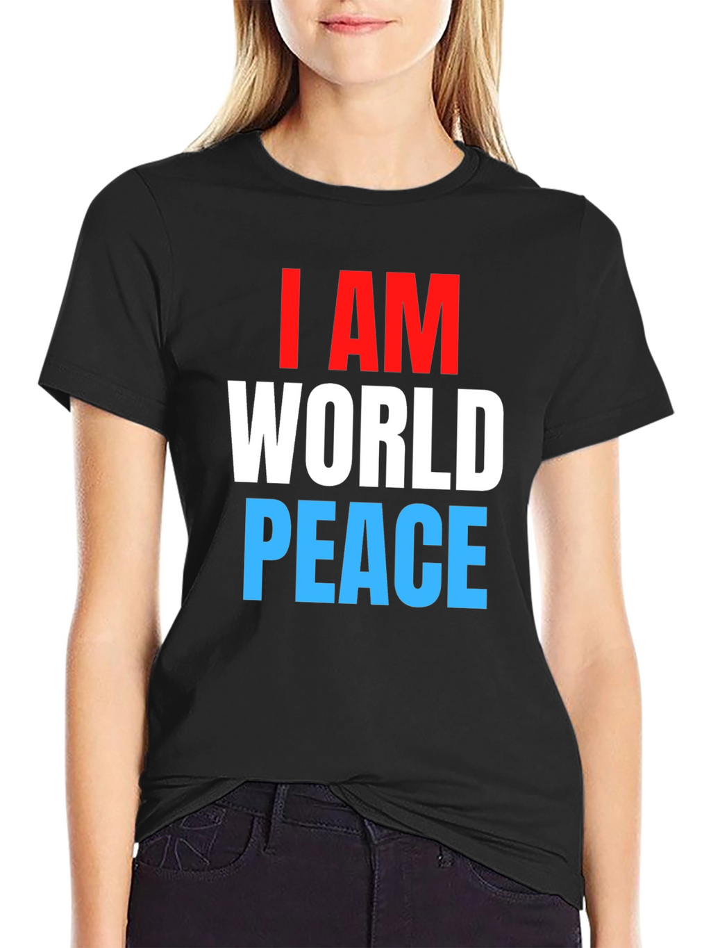 I AM World Peace Black T-Shirt