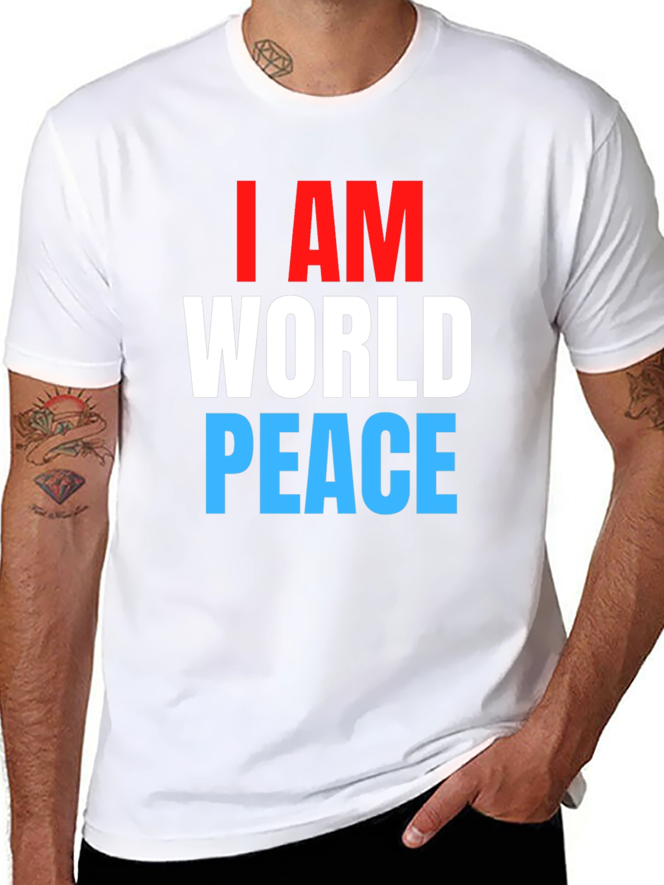 I AM World Peace Black T-Shirt