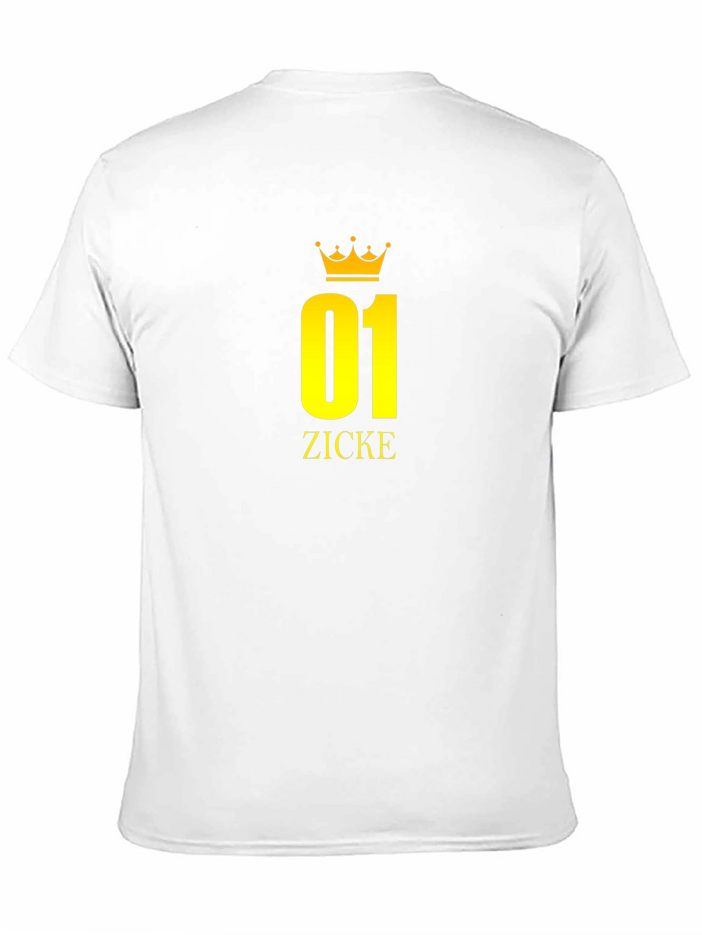 Black T-Shirt with Golden 01 ZICKE Crown Design