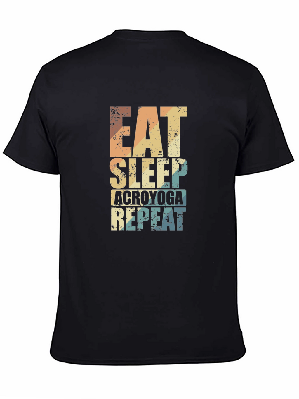 Eat Sleep Acroyoga Repeat T-Shirt - Black