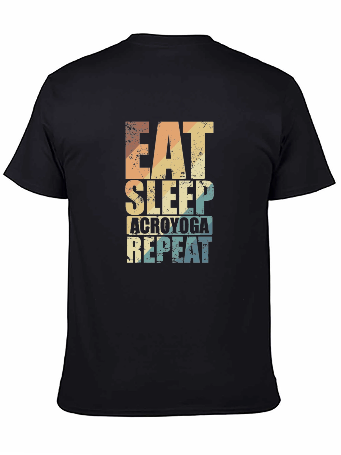 Eat Sleep Acroyoga Repeat T-Shirt - Black