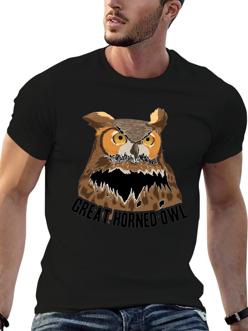 Great Horned Owl Graphic Tee