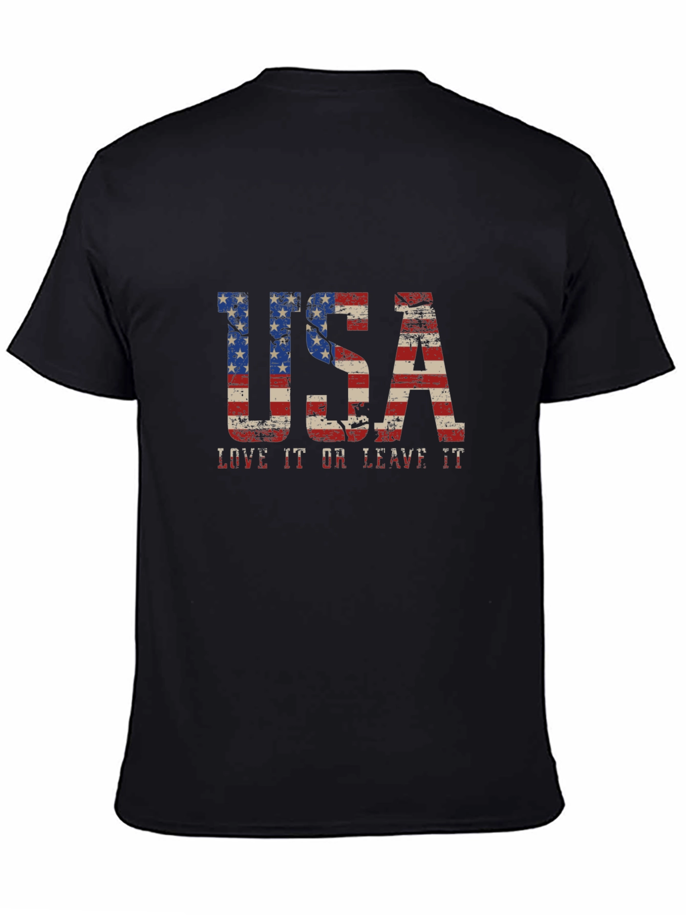 USA Flag Love it or Leave it Graphic T-Shirt