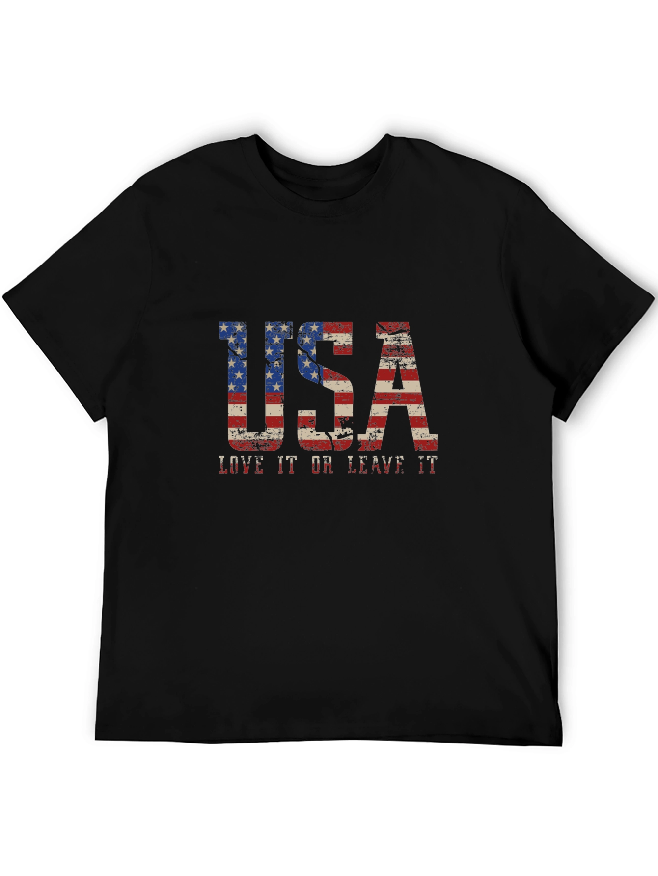 USA Flag Love it or Leave it Graphic T-Shirt