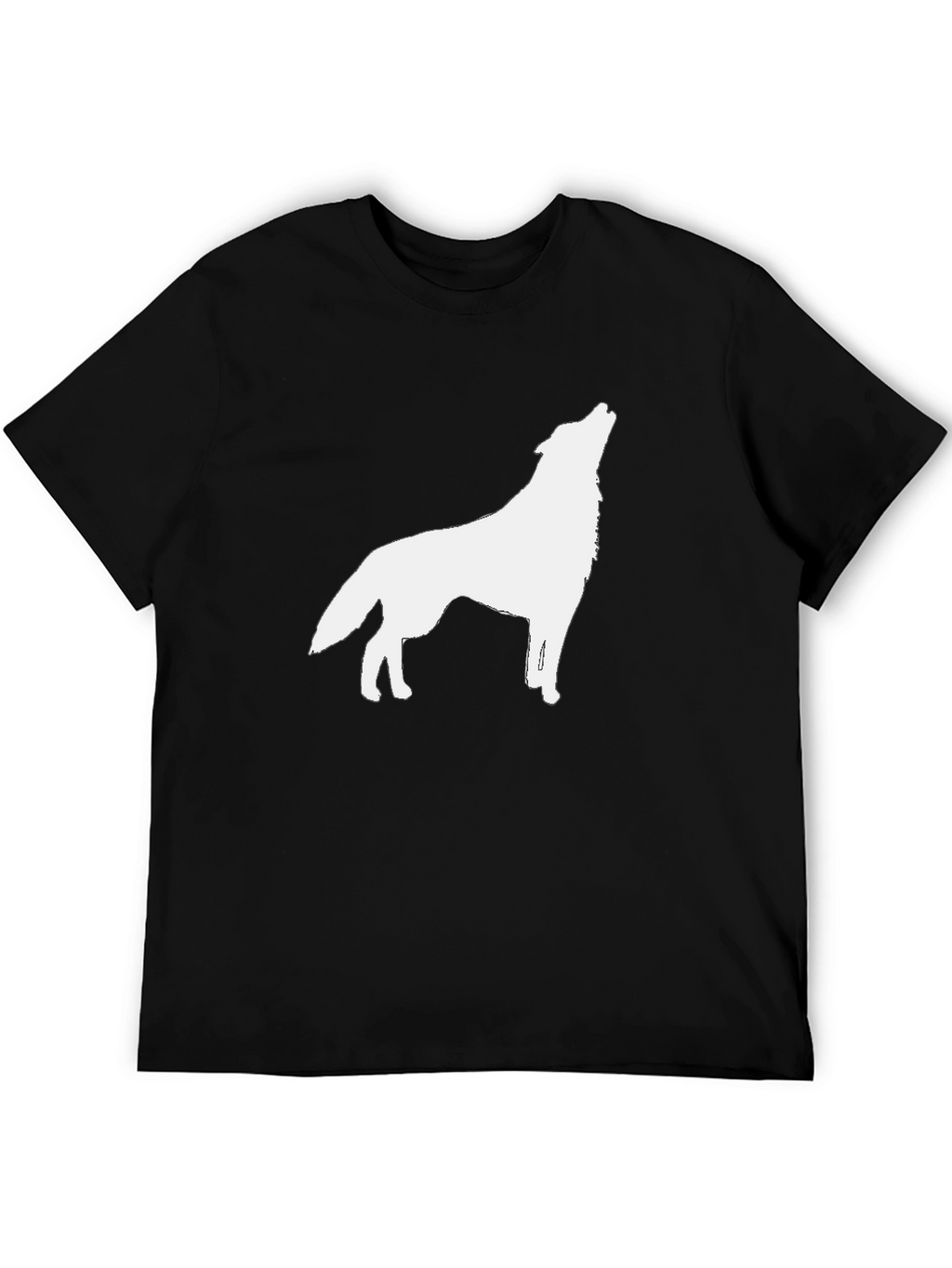Wolf Howl Graphic Tee - Black Cotton T-Shirt