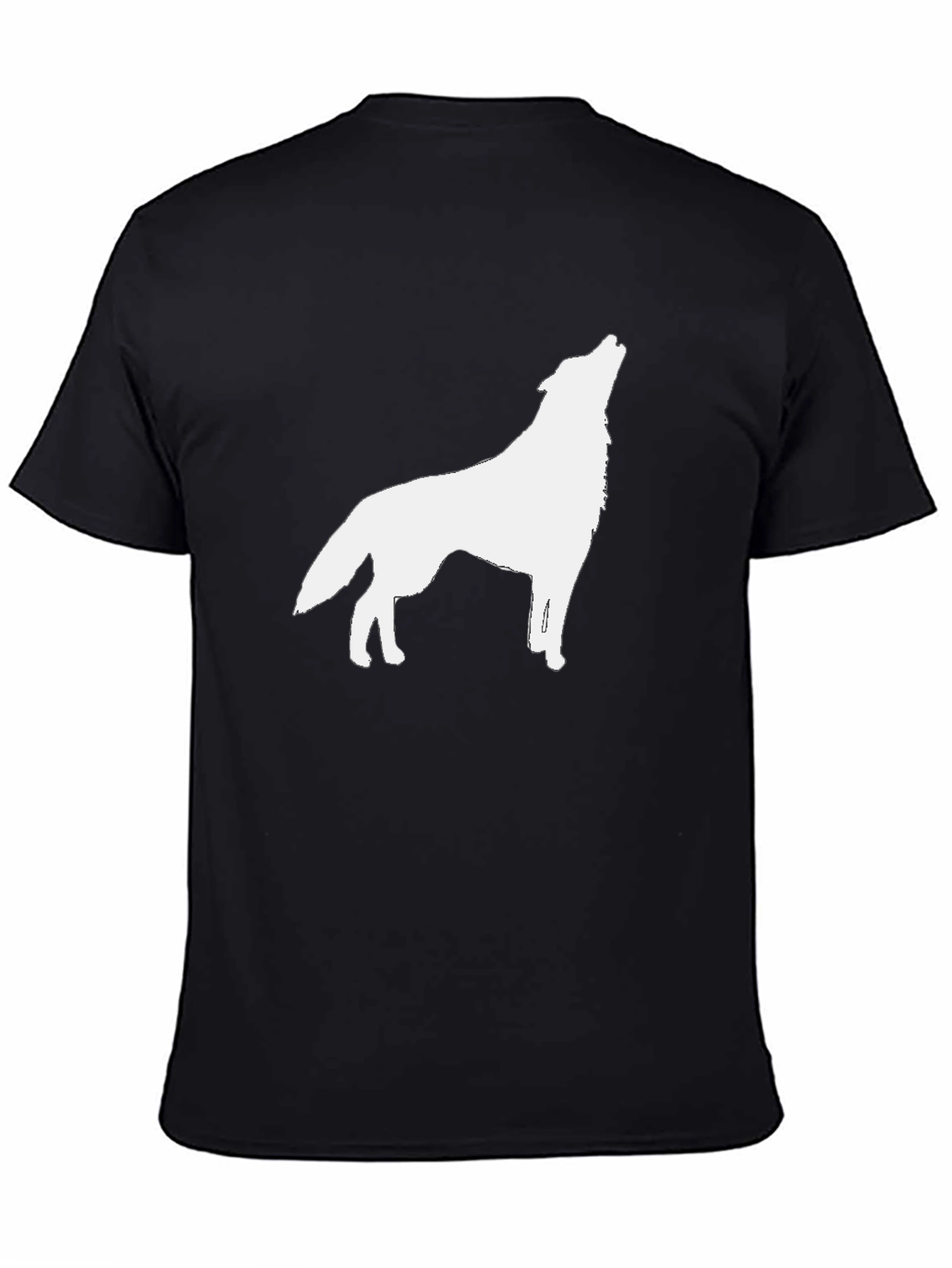 Wolf Howl Graphic Tee - Black Cotton T-Shirt