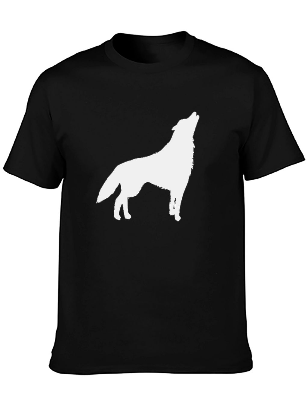 Wolf Howl Graphic Tee - Black Cotton T-Shirt
