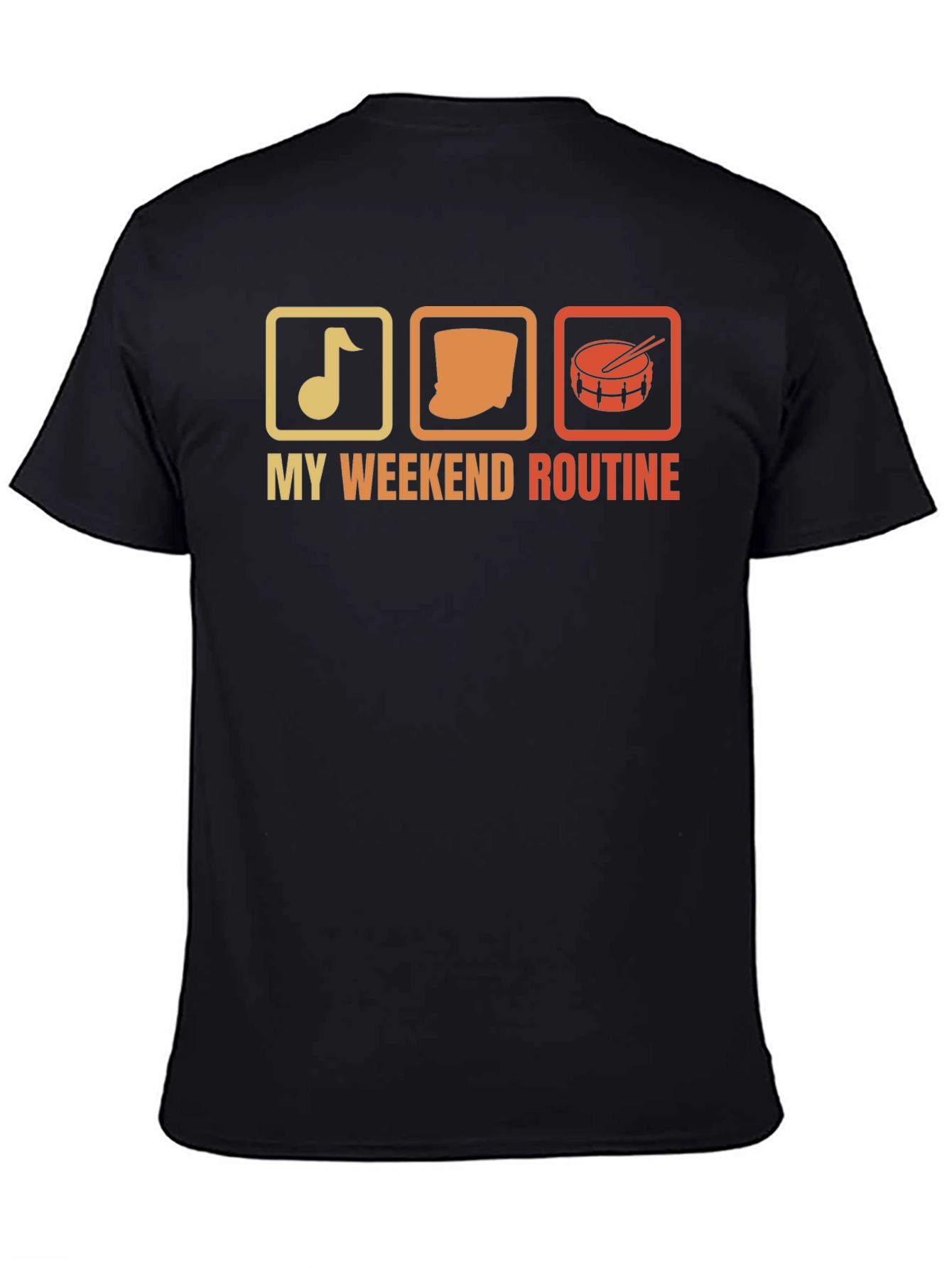 My Weekend Routine Music Drum T-Shirt