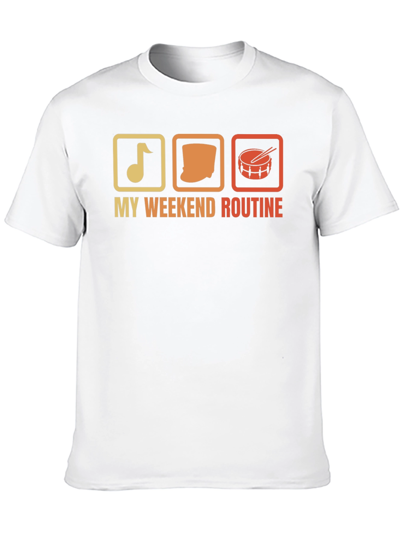 My Weekend Routine Music Drum T-Shirt
