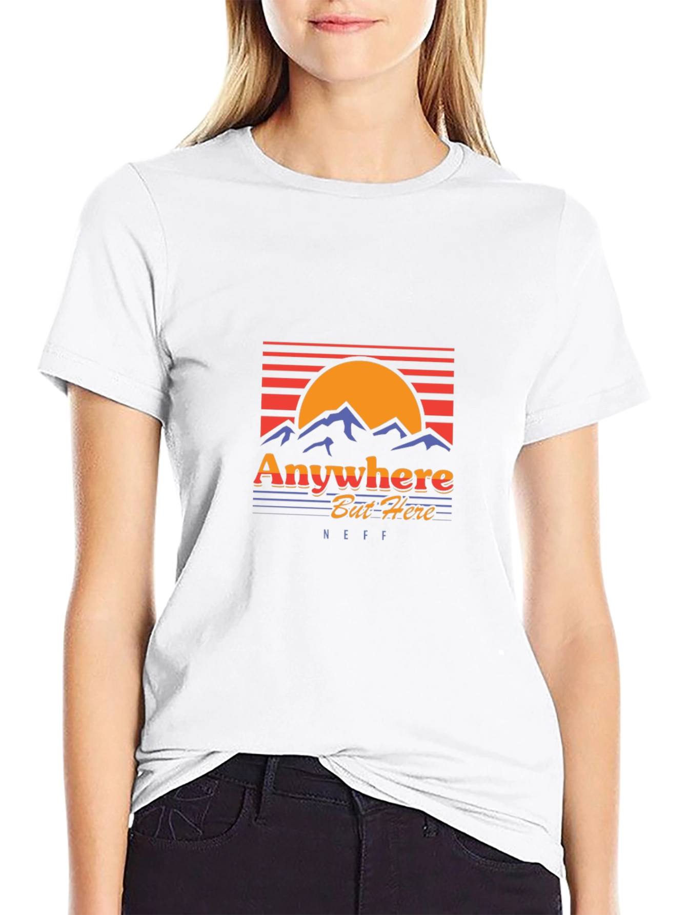 Anywhere But Here Black Graphic Tee - NEFF