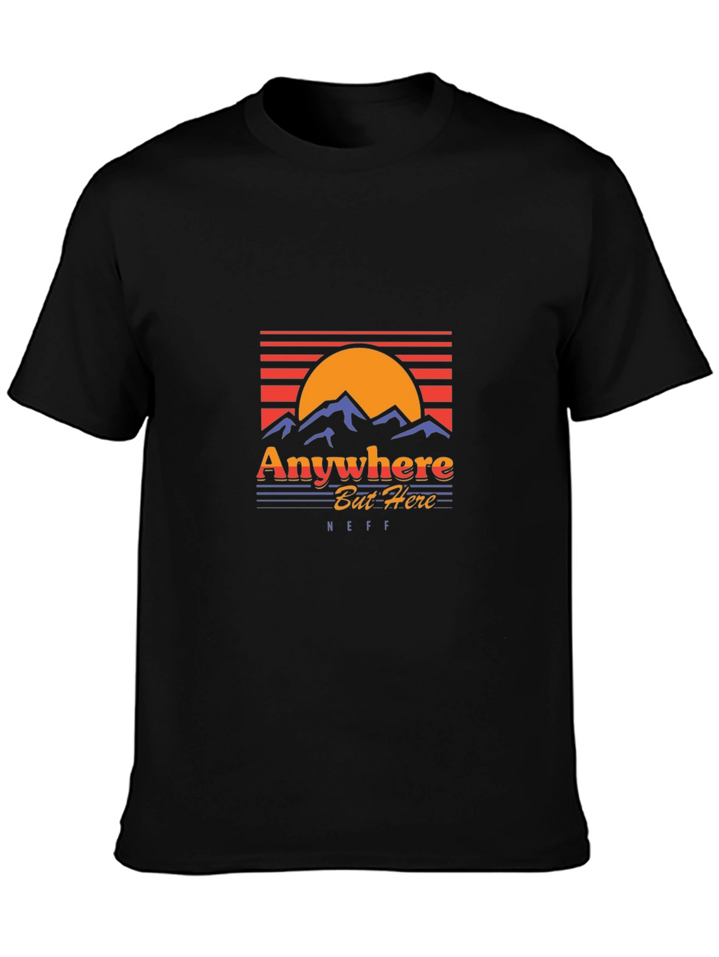 Anywhere But Here Black Graphic Tee - NEFF