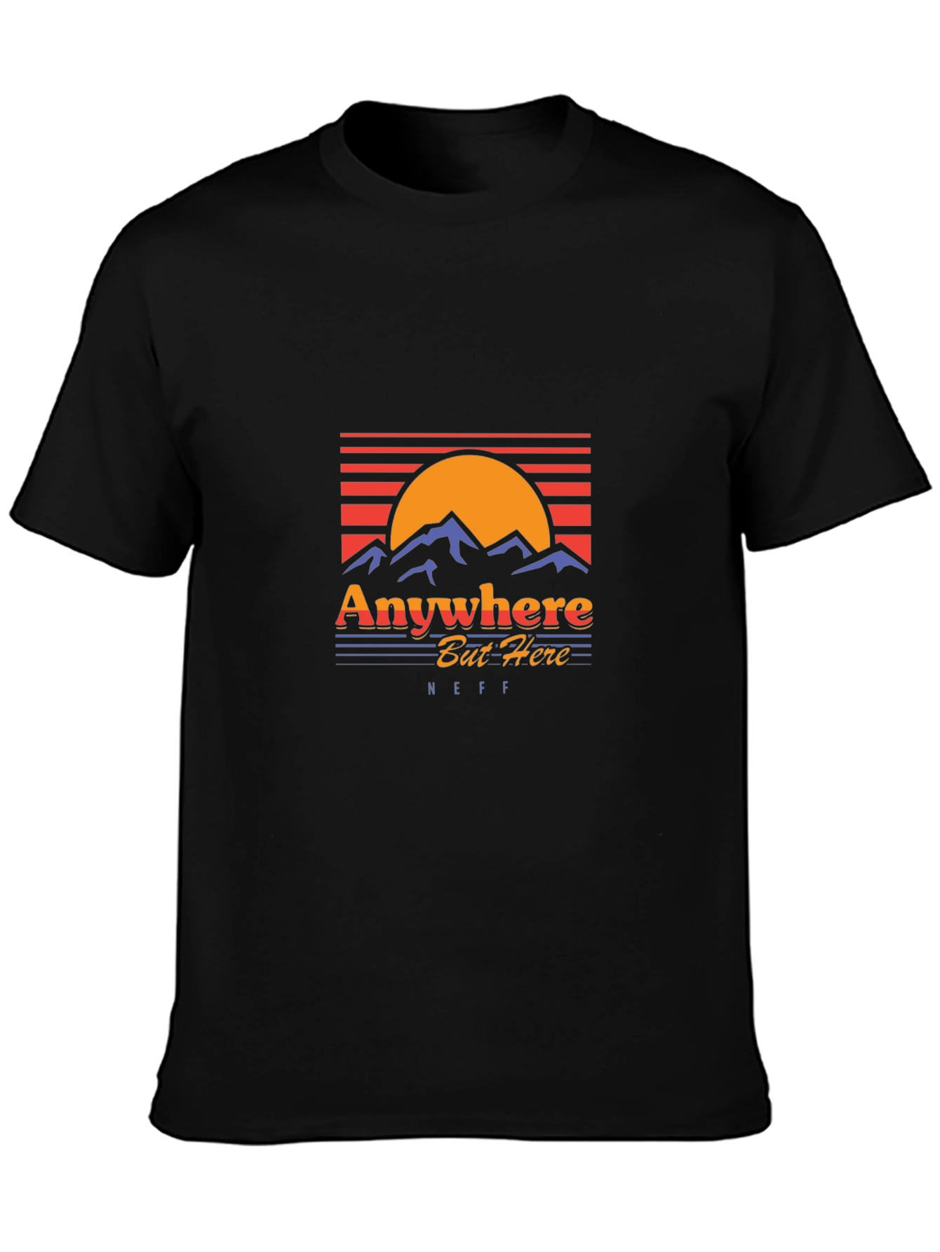 Anywhere But Here Black Graphic Tee - NEFF
