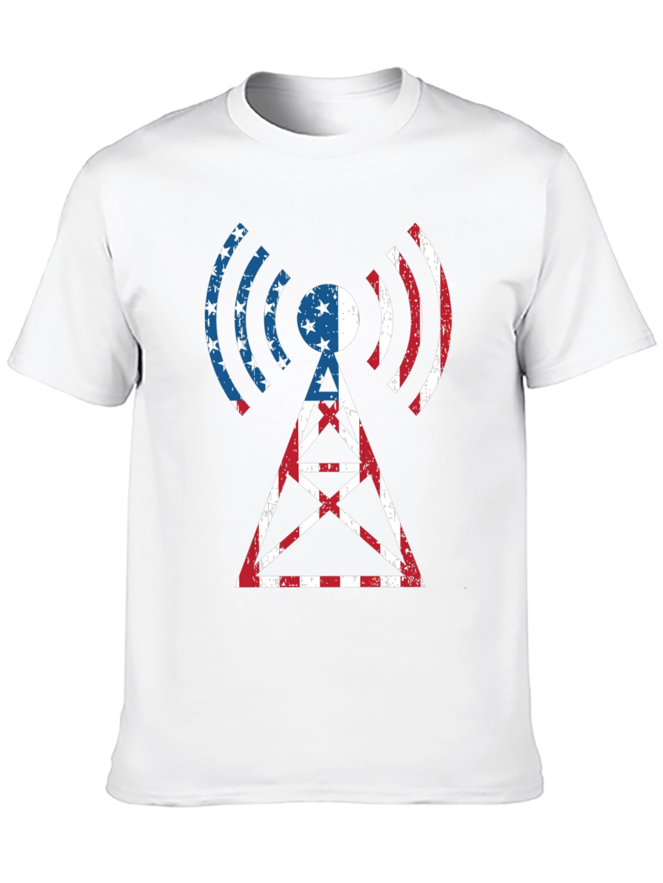 American Flag Radio Tower T-Shirt