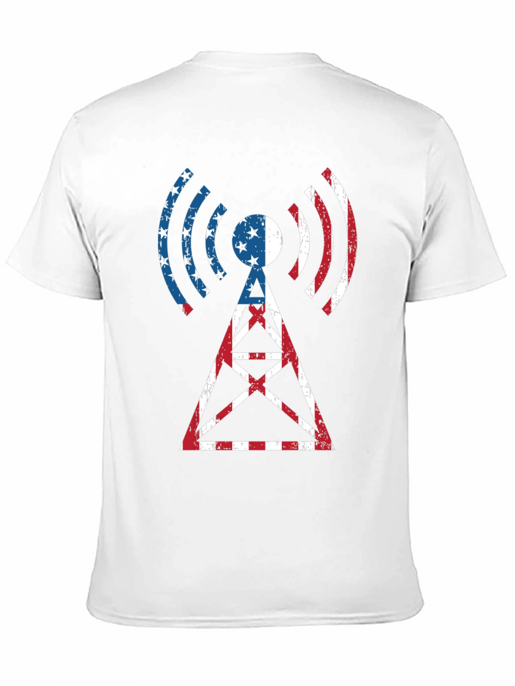 American Flag Radio Tower T-Shirt