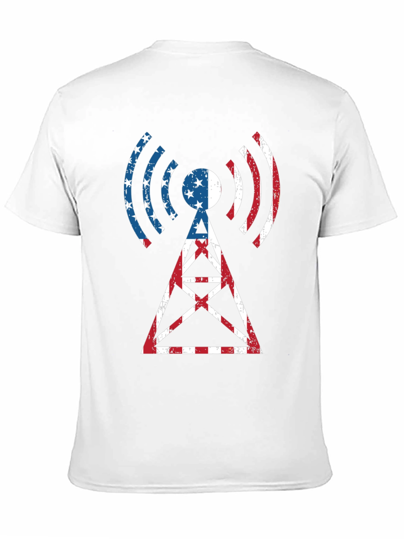 American Flag Radio Tower T-Shirt