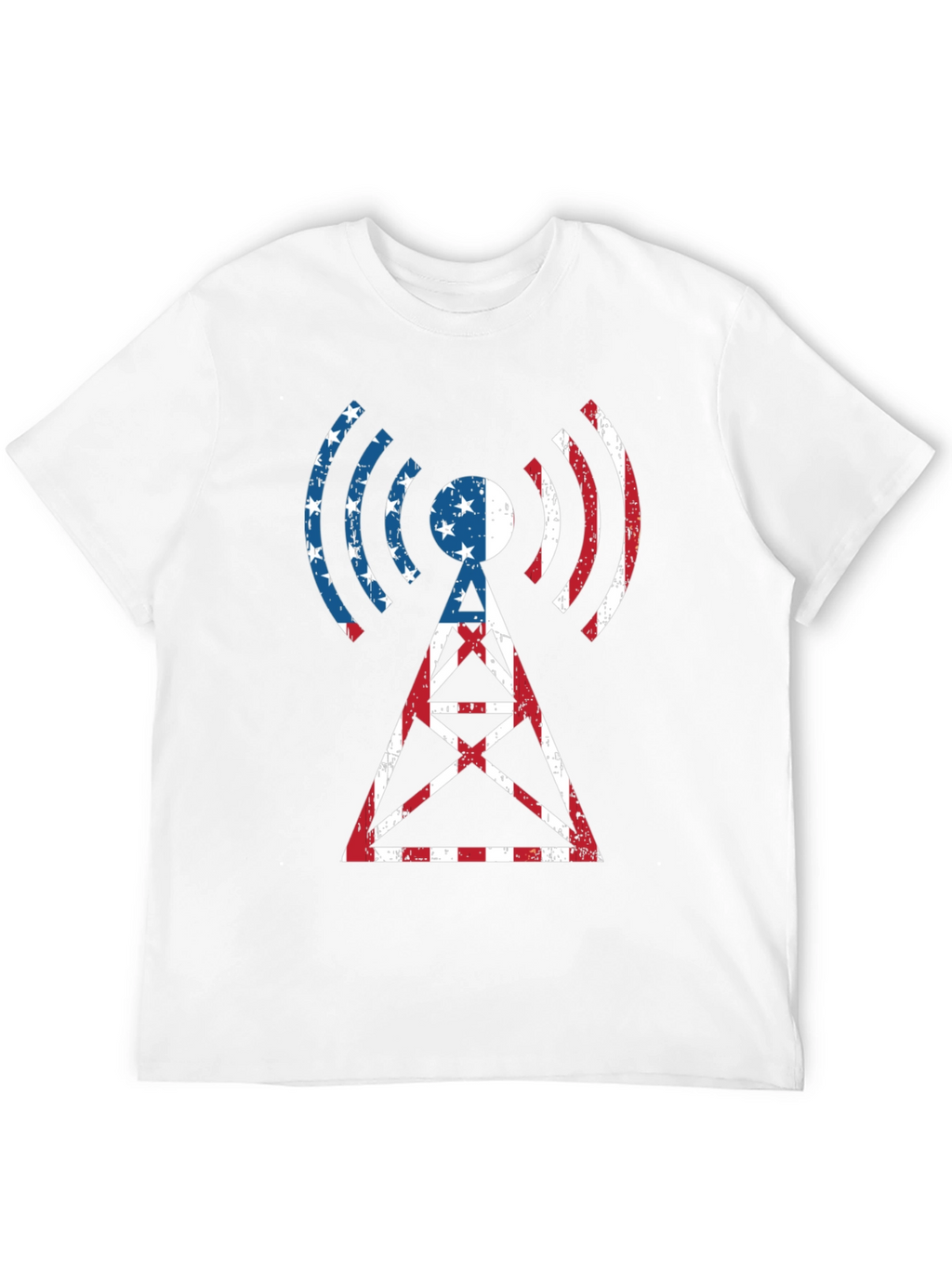 American Flag Radio Tower T-Shirt