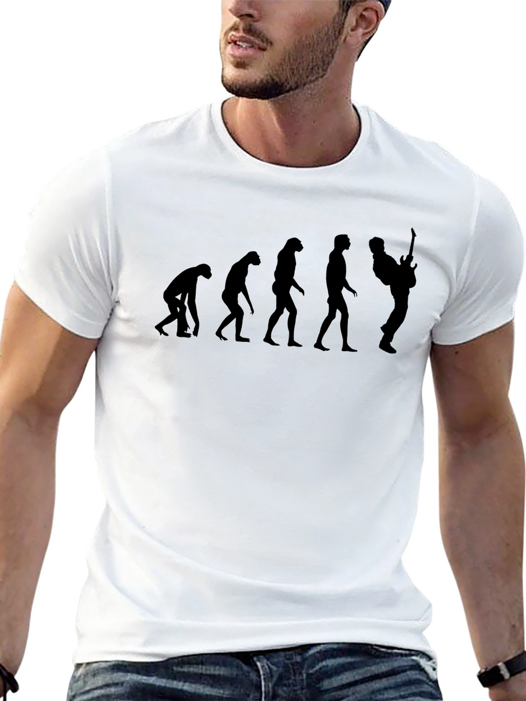 Evolution of Rocker Black T-Shirt