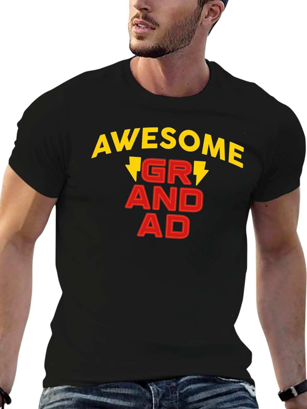 Awesome Grandad T-Shirt Black