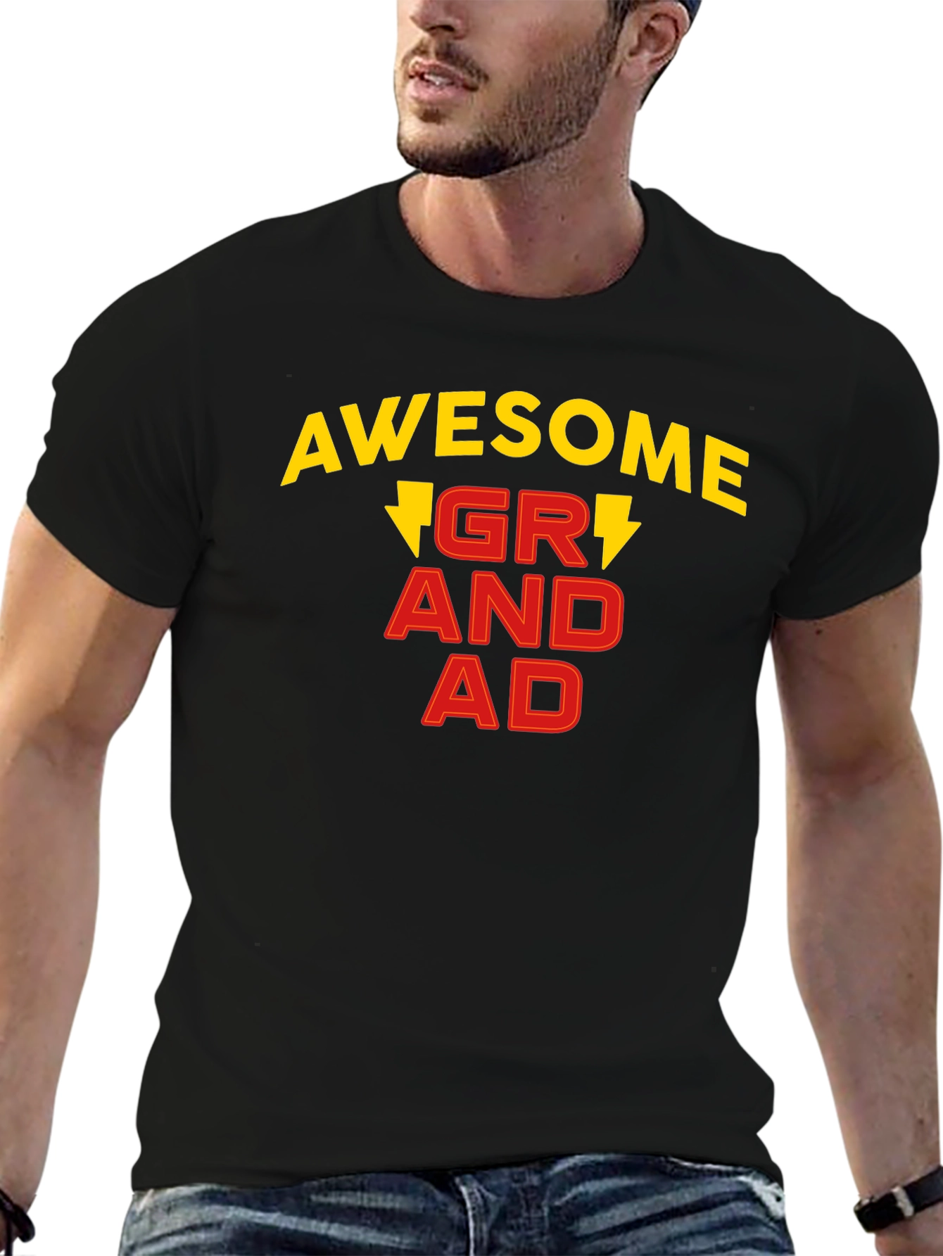 Awesome Grandad T-Shirt Black
