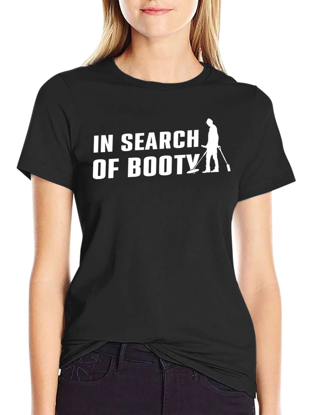 In Search of Booty Black Graphic Tee