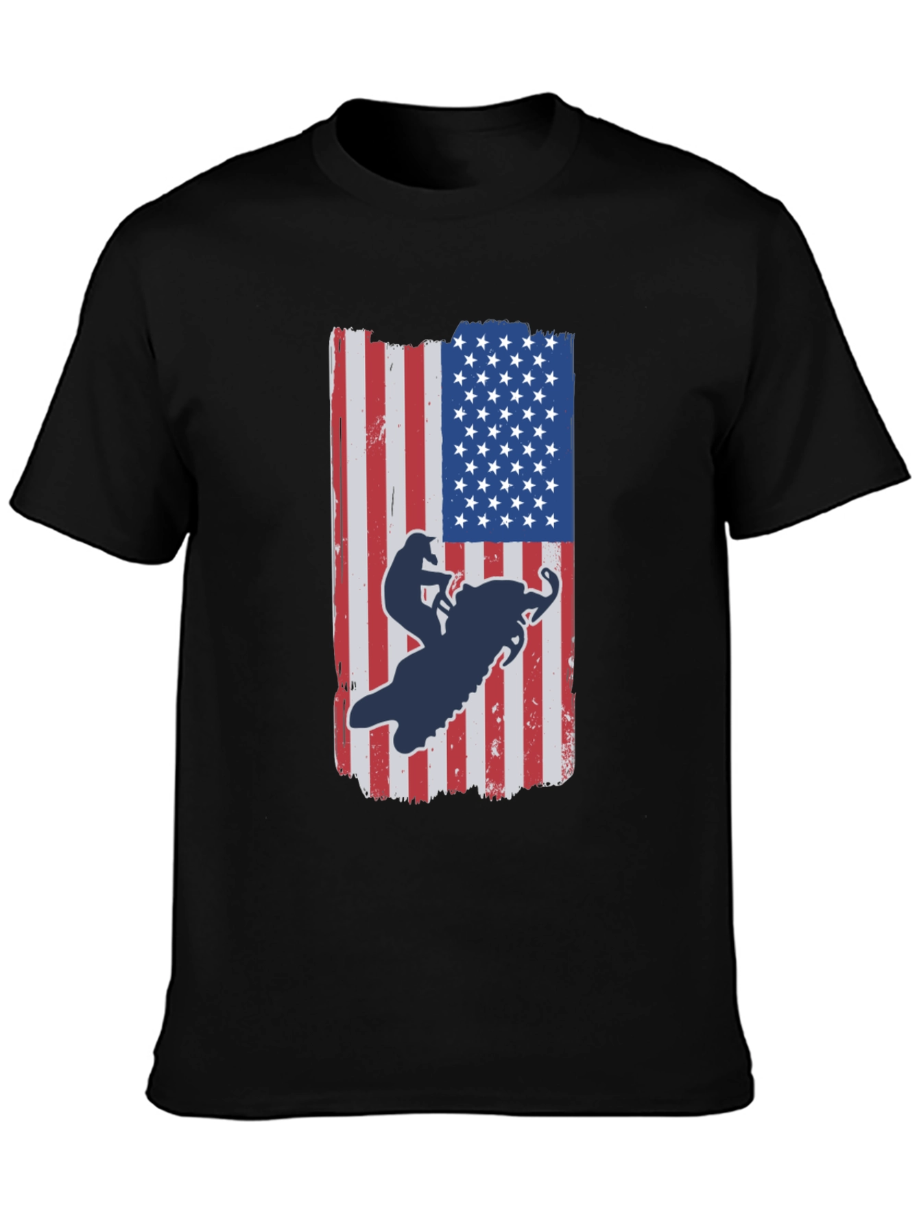 American Flag Snowmobile T-Shirt