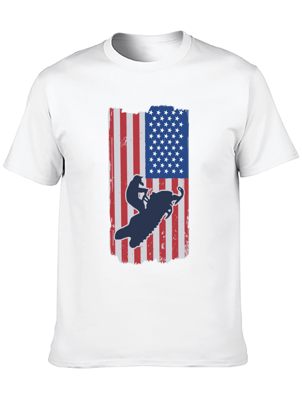 American Flag Snowmobile T-Shirt