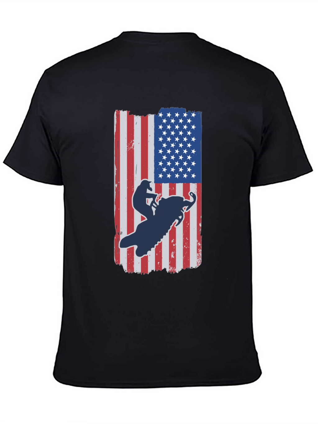 American Flag Snowmobile T-Shirt