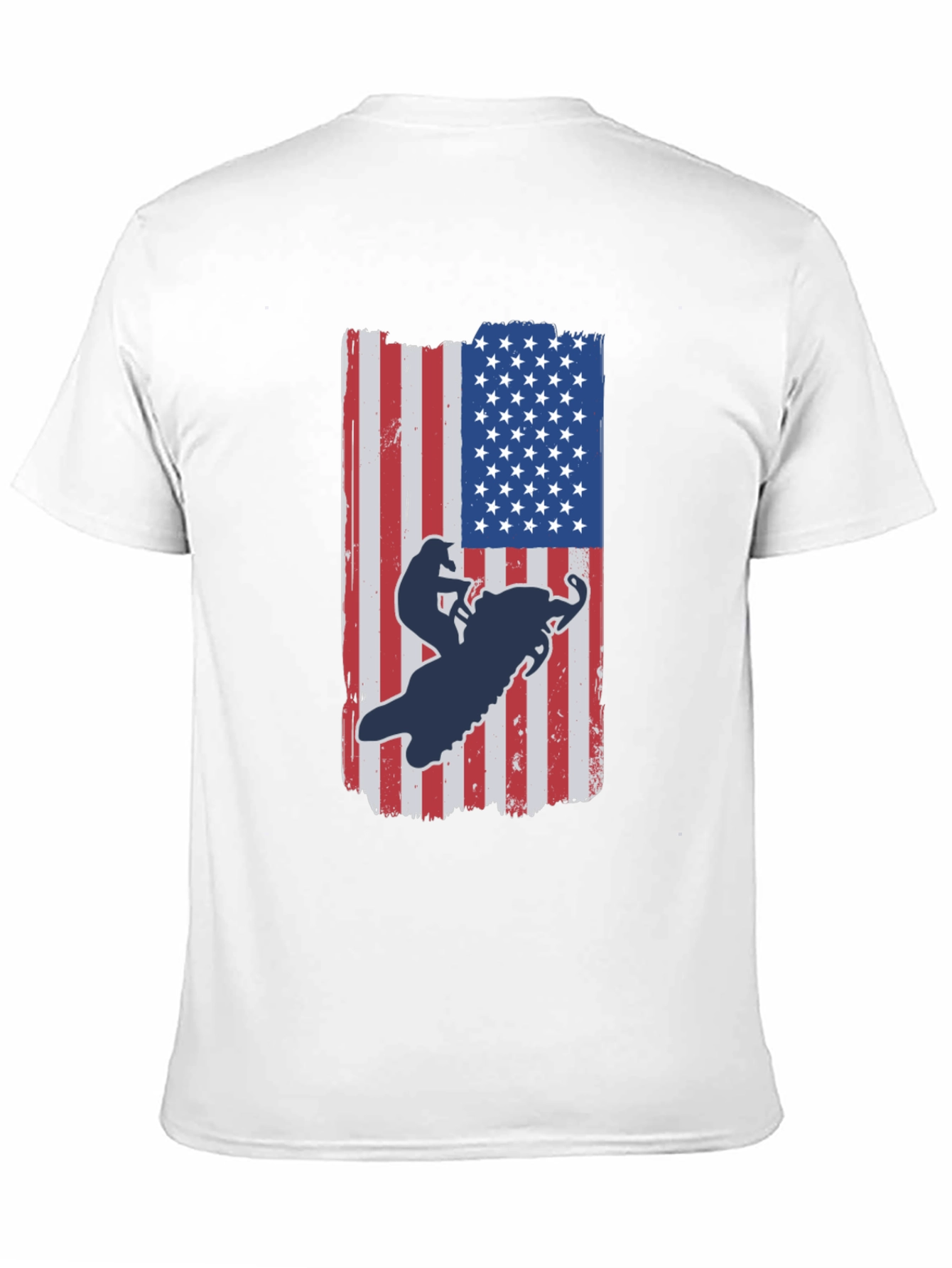 American Flag Snowmobile T-Shirt