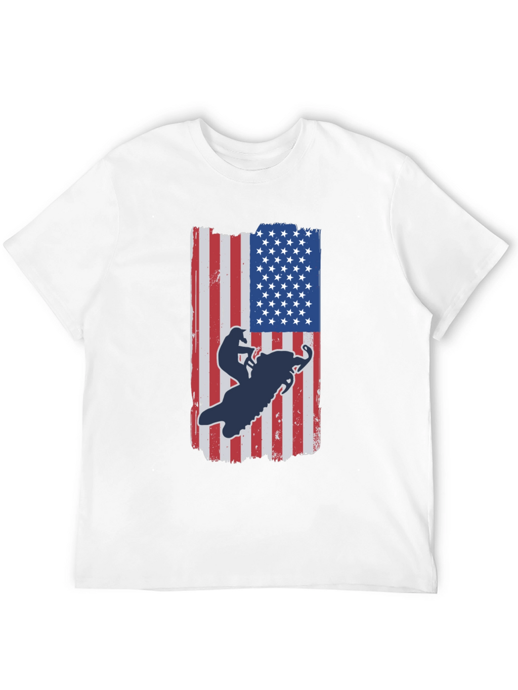 American Flag Snowmobile T-Shirt
