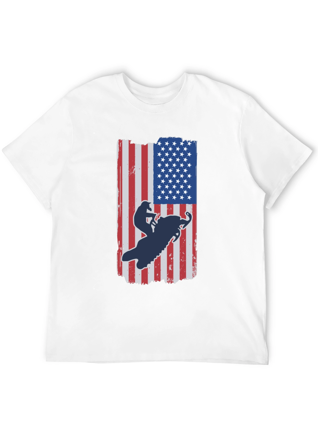 American Flag Snowmobile T-Shirt