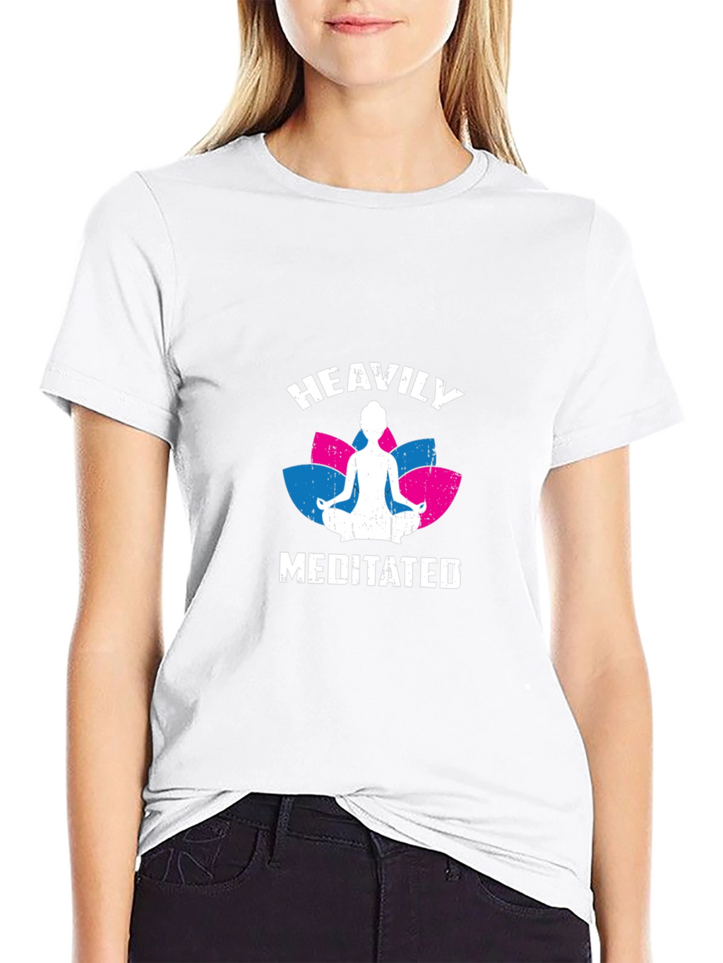 Heavily Meditated Graphic T-Shirt - Yoga Lover Tee
