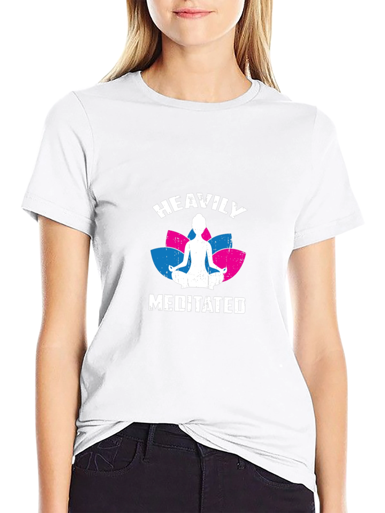 Heavily Meditated Graphic T-Shirt - Yoga Lover Tee