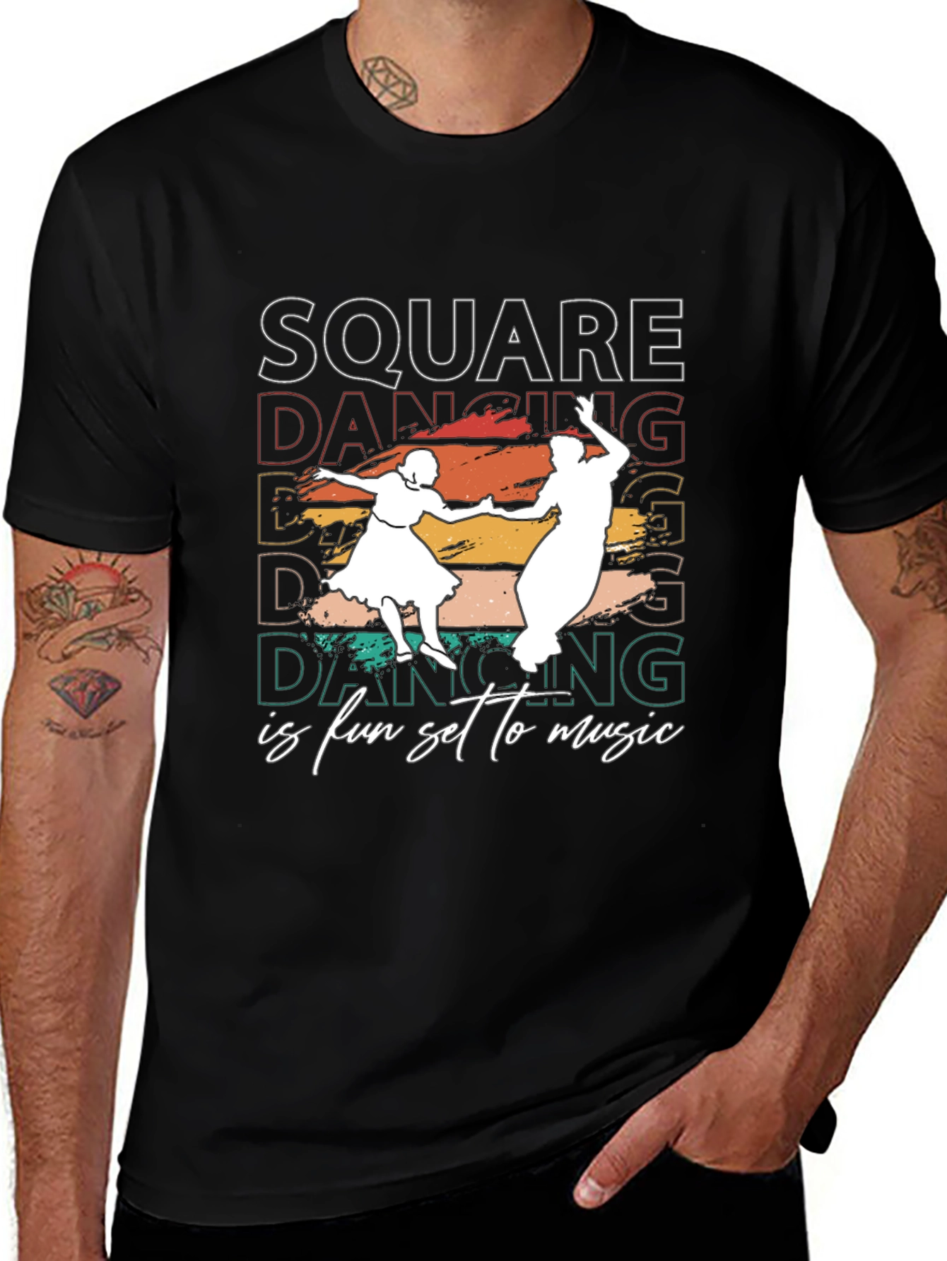 Square Dancing T-Shirt - Fun Set to Music Design